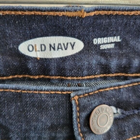 3 / $30 Old Navy Jeans Womens 10‎ Dark Blue Skinny Denim Cotton Blend - Picture 10 of 11